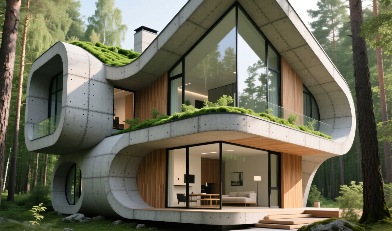 Проекты необычных, интересных домов в Москве